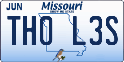 MO license plate TH0L3S