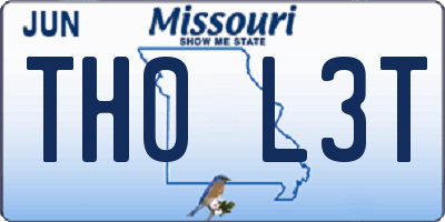 MO license plate TH0L3T