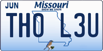 MO license plate TH0L3U