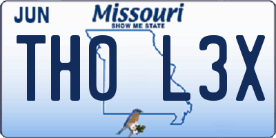 MO license plate TH0L3X