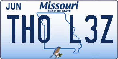MO license plate TH0L3Z