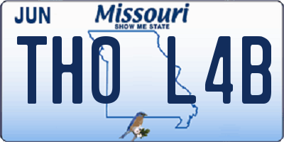 MO license plate TH0L4B