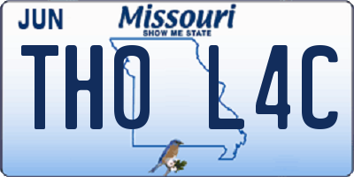 MO license plate TH0L4C