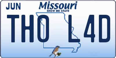 MO license plate TH0L4D