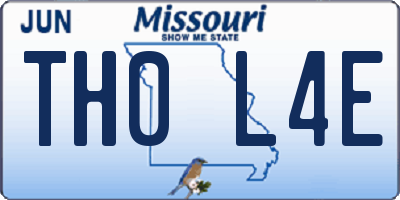 MO license plate TH0L4E