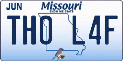 MO license plate TH0L4F