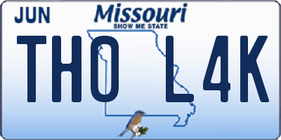 MO license plate TH0L4K