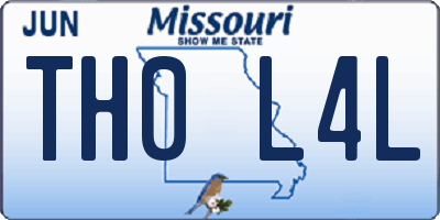 MO license plate TH0L4L