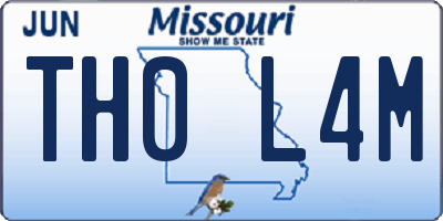 MO license plate TH0L4M