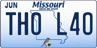 MO license plate TH0L4O