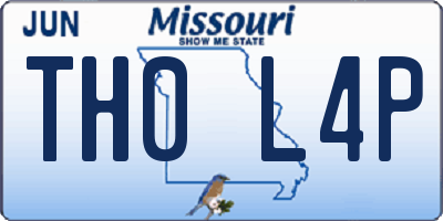 MO license plate TH0L4P