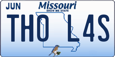 MO license plate TH0L4S