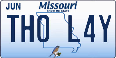 MO license plate TH0L4Y