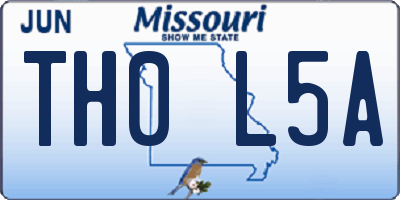 MO license plate TH0L5A