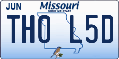 MO license plate TH0L5D