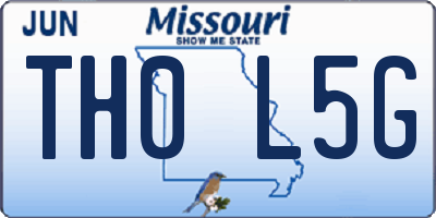 MO license plate TH0L5G