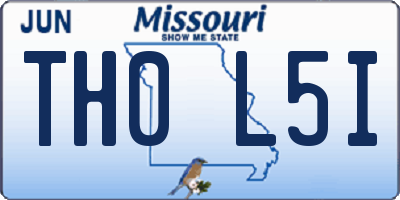 MO license plate TH0L5I