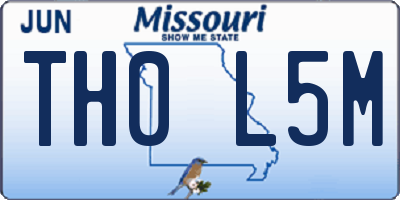 MO license plate TH0L5M
