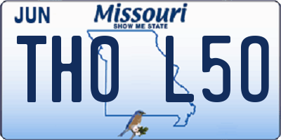 MO license plate TH0L5O