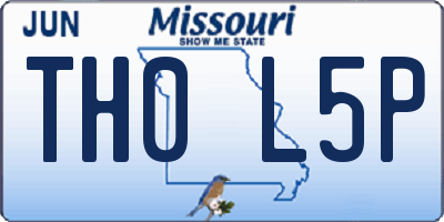 MO license plate TH0L5P