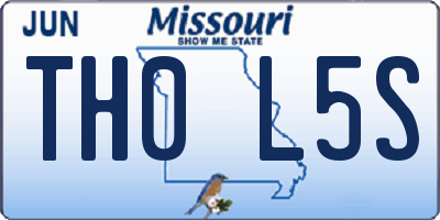 MO license plate TH0L5S
