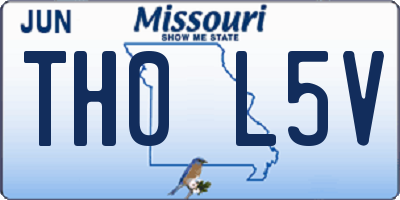 MO license plate TH0L5V