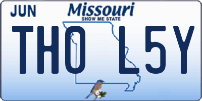 MO license plate TH0L5Y