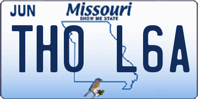 MO license plate TH0L6A
