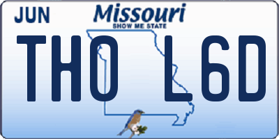 MO license plate TH0L6D