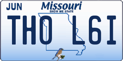 MO license plate TH0L6I