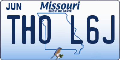 MO license plate TH0L6J
