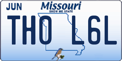 MO license plate TH0L6L