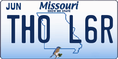 MO license plate TH0L6R