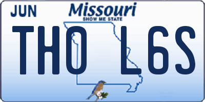 MO license plate TH0L6S