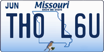 MO license plate TH0L6U