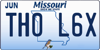 MO license plate TH0L6X