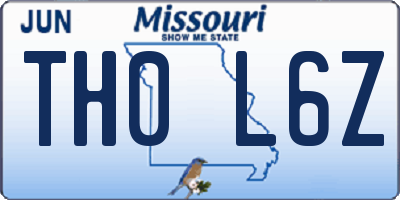 MO license plate TH0L6Z