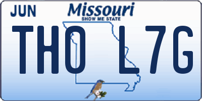 MO license plate TH0L7G