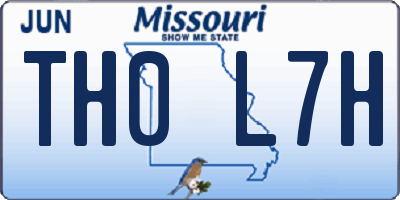 MO license plate TH0L7H