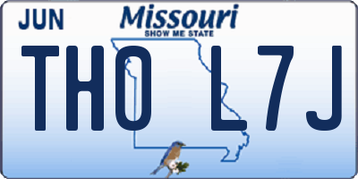 MO license plate TH0L7J