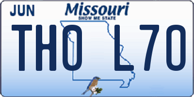 MO license plate TH0L7O