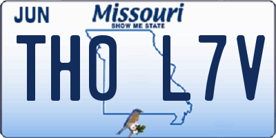 MO license plate TH0L7V
