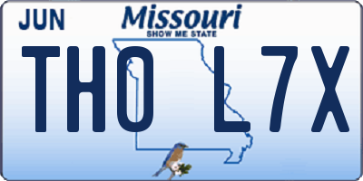 MO license plate TH0L7X