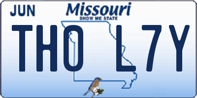 MO license plate TH0L7Y