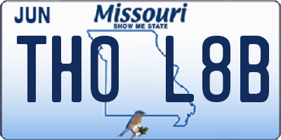 MO license plate TH0L8B