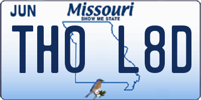 MO license plate TH0L8D