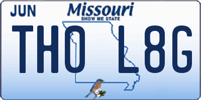 MO license plate TH0L8G