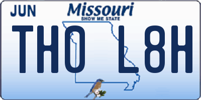 MO license plate TH0L8H