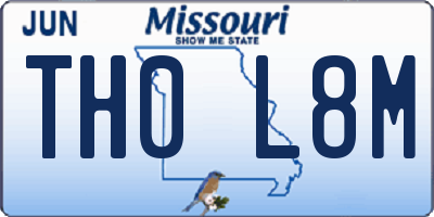 MO license plate TH0L8M
