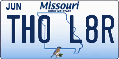 MO license plate TH0L8R